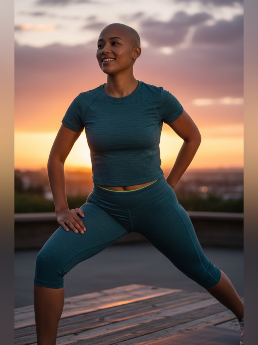 Marika Sport Teal Active Capri Leggings